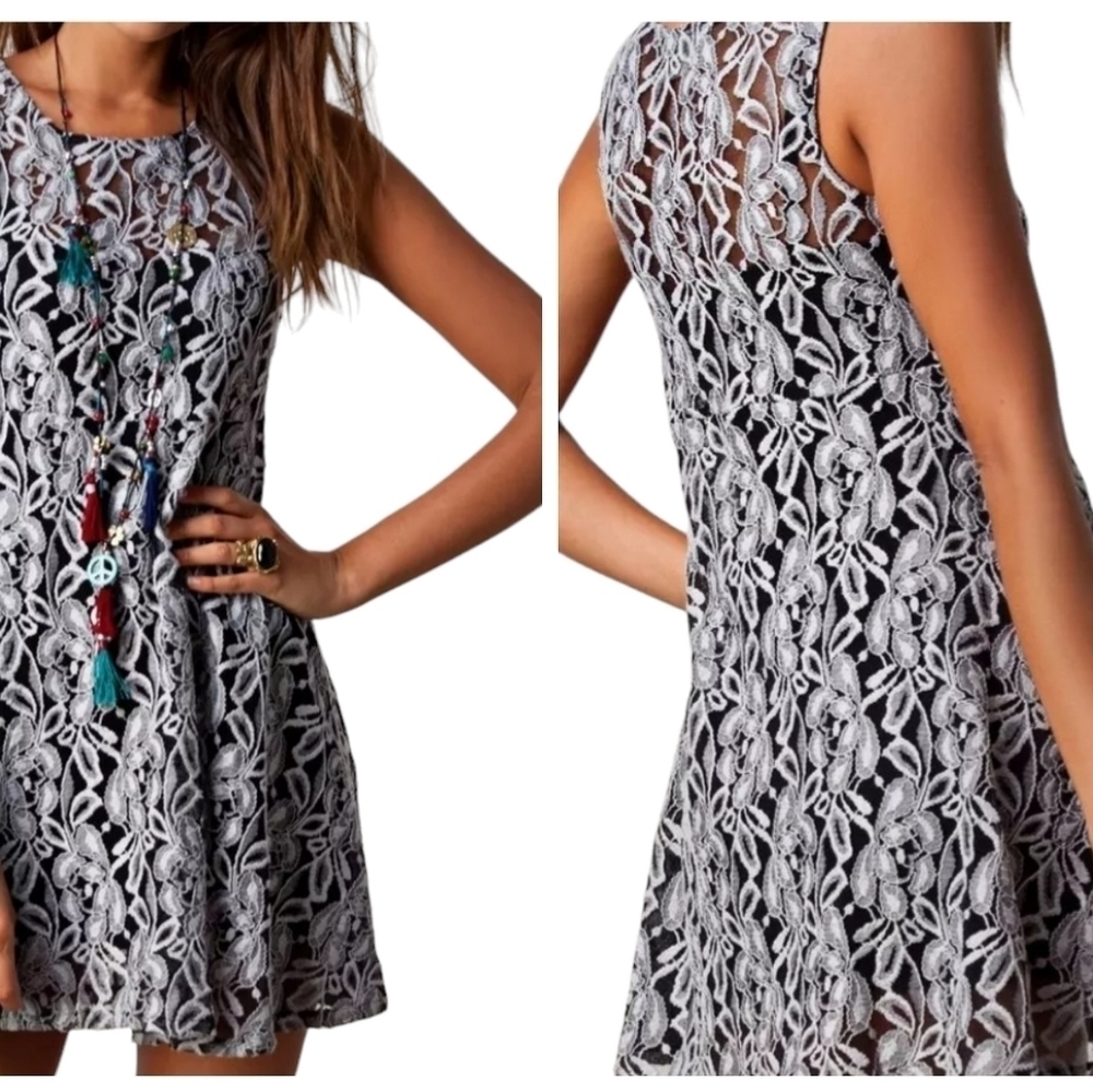 Free People Sheer Lined Floral Mini Dress. Excellent Condition Pre-owned $108